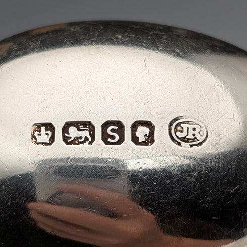 1885 年英國古董純銀茶匙 x6 共 76 克約翰圓形